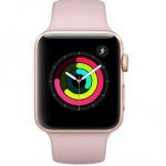 ساعت هوشمند اپل واچ سری 3 جی پی اس مدل 38mm Aluminum Case with Black Sport Silicon Band