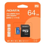 کارت حافظه microSDXC ای دیتا مدل Premier V10 A1 کلاس 10 استاندارد UHS-I سرعت 100MBps ظرفیت 64 گیگابایت