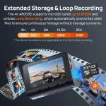 دوربین ثبت وقایع خودرو 70mai Dash Cam 4K A800 SE set(بهمراه دوربین عقب)گلوبال - Image 2